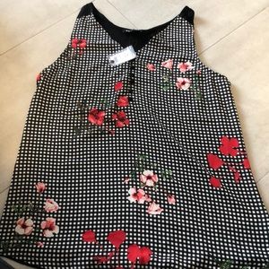 Floral check top